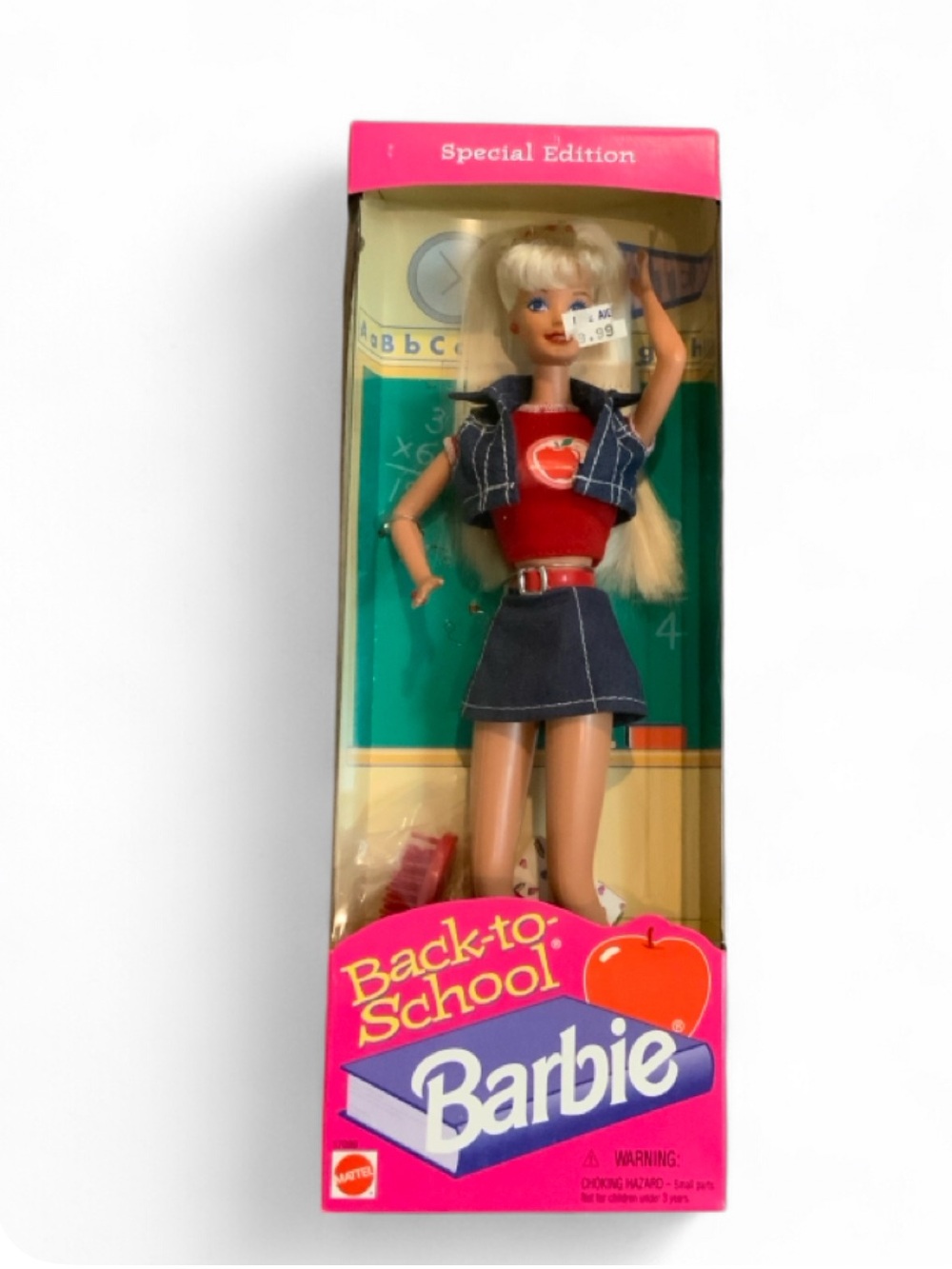 Vintage 1996 Mattel Back-to-School Barbie Collectible Toy OS